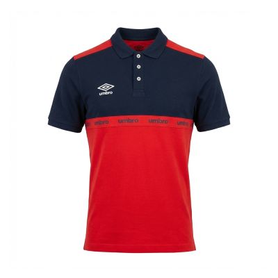 POLOS UMBRO ORIGINAL HOMME ROUGE COTON